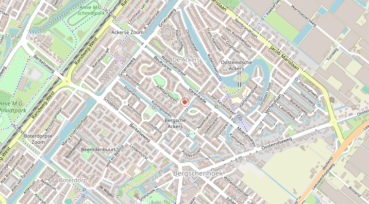 Kaart van de omgeving van de melding