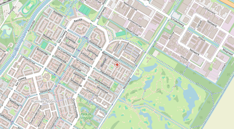 Kaart van de omgeving van de melding