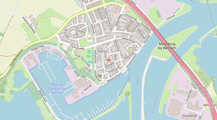 Kaart van de omgeving van de melding