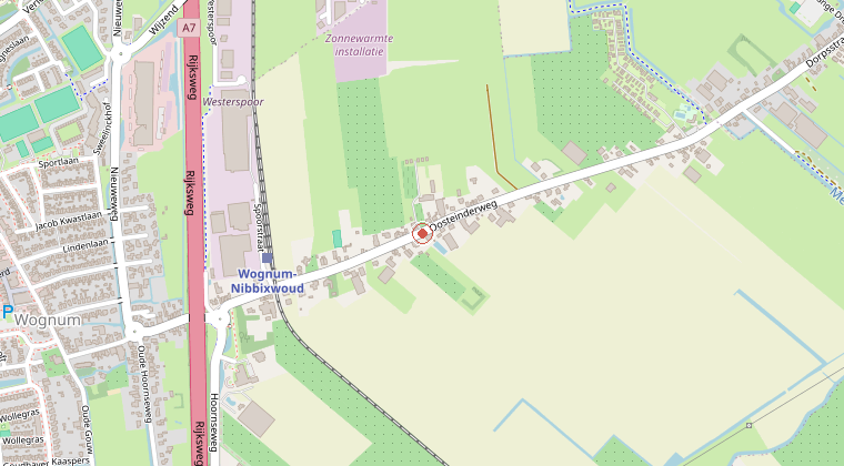 Kaart van de omgeving van de melding
