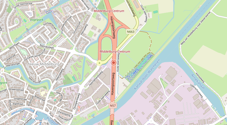Kaart van de omgeving van de melding