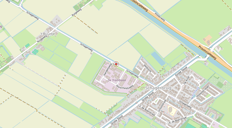 Kaart van de omgeving van de melding