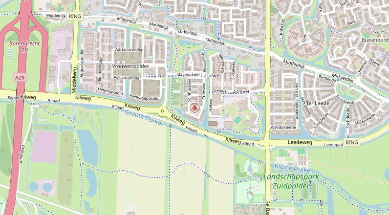 Kaart van de omgeving van de melding
