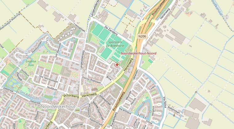 Kaart van de omgeving van de melding