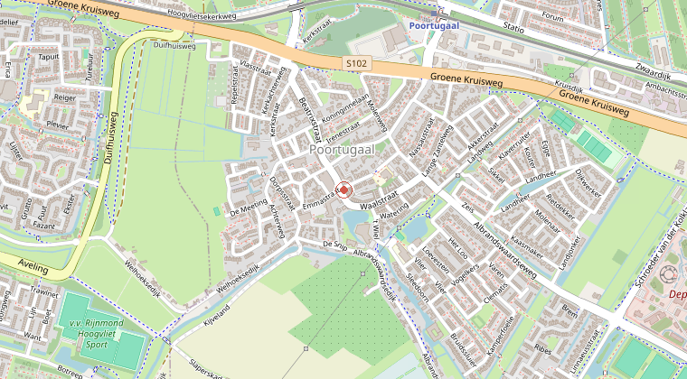 Kaart van de omgeving van de melding