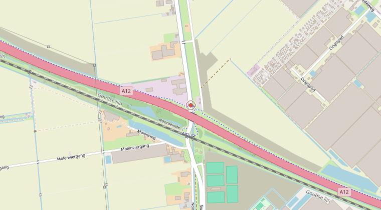 Kaart van de omgeving van de melding
