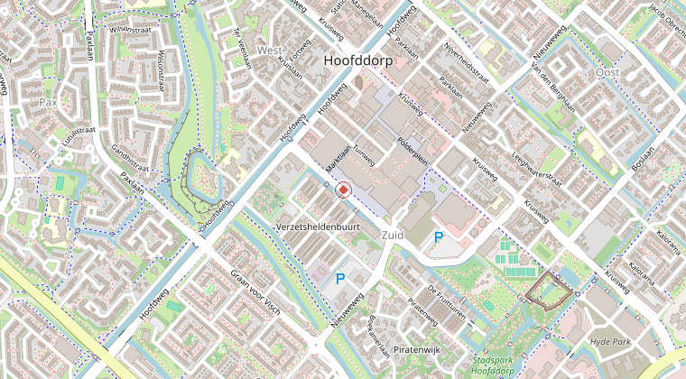 Kaart van de omgeving van de melding