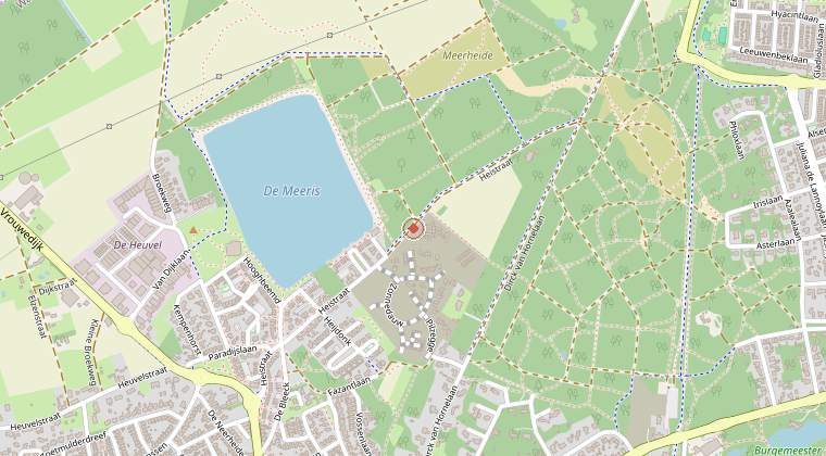 Kaart van de omgeving van de melding