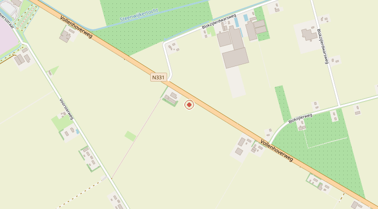 Kaart van de omgeving van de melding