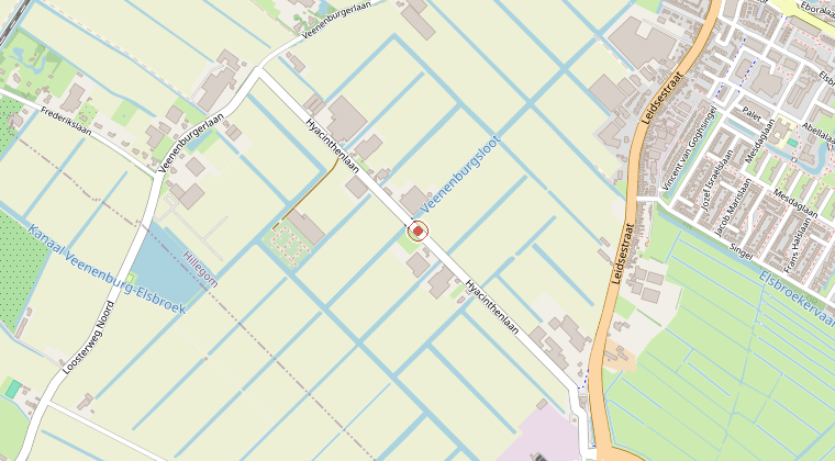 Kaart van de omgeving van de melding