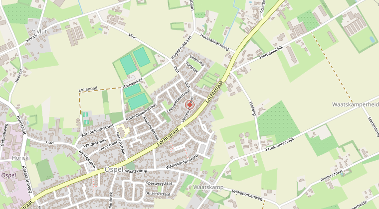 Kaart van de omgeving van de melding