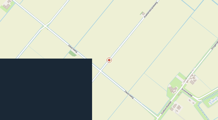 Kaart van de omgeving van de melding