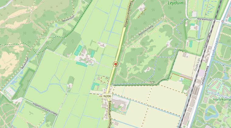 Kaart van de omgeving van de melding