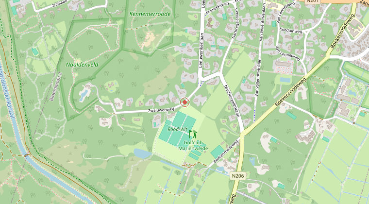 Kaart van de omgeving van de melding