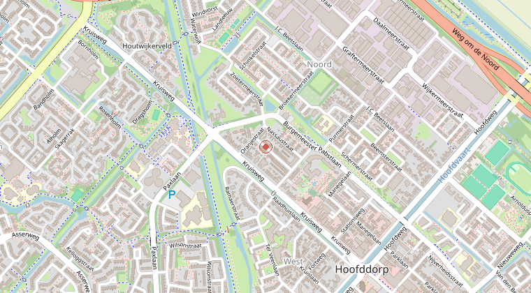 Kaart van de omgeving van de melding