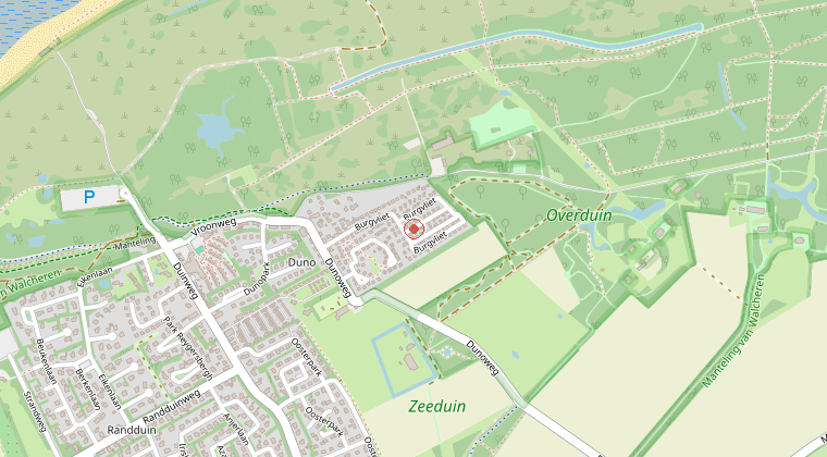 Kaart van de omgeving van de melding