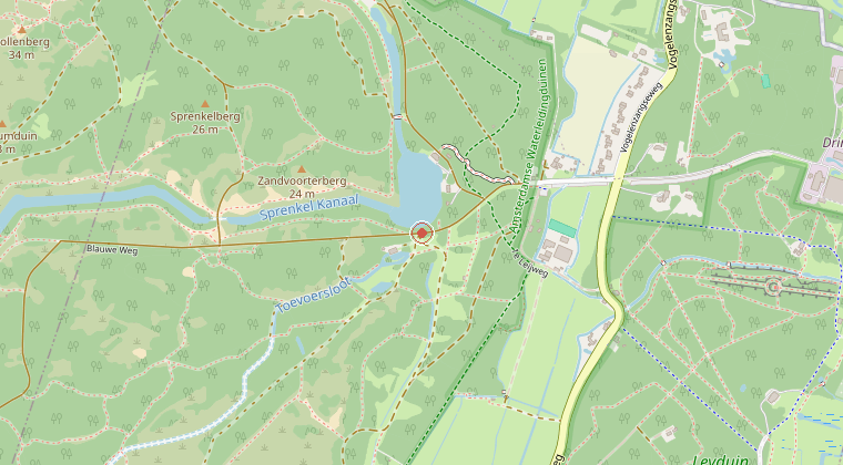 Kaart van de omgeving van de melding
