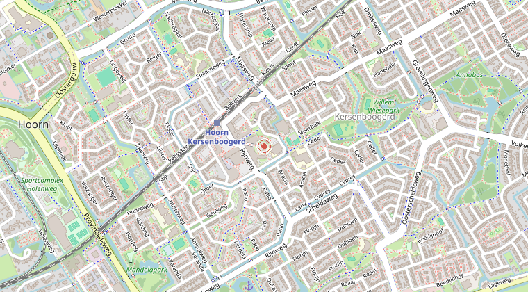 Kaart van de omgeving van de melding
