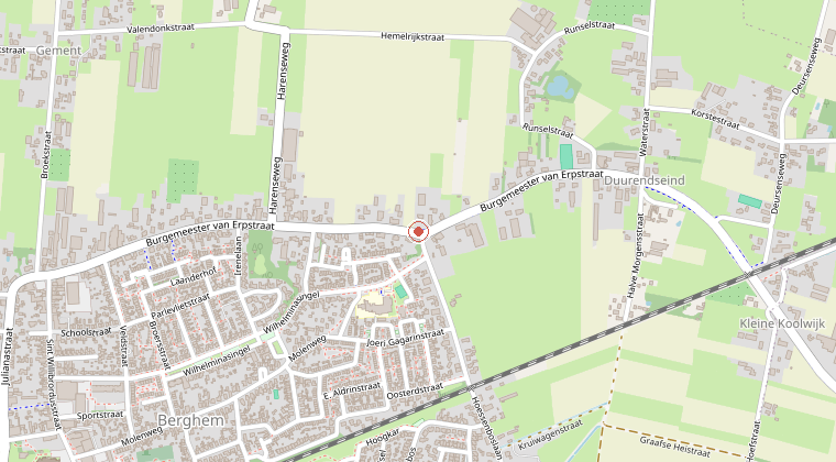 Kaart van de omgeving van de melding