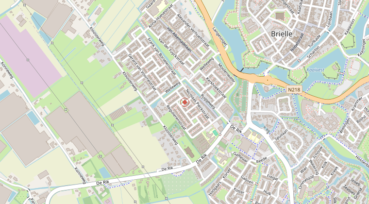 Kaart van de omgeving van de melding