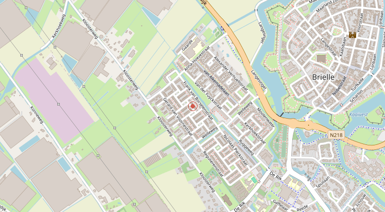 Kaart van de omgeving van de melding