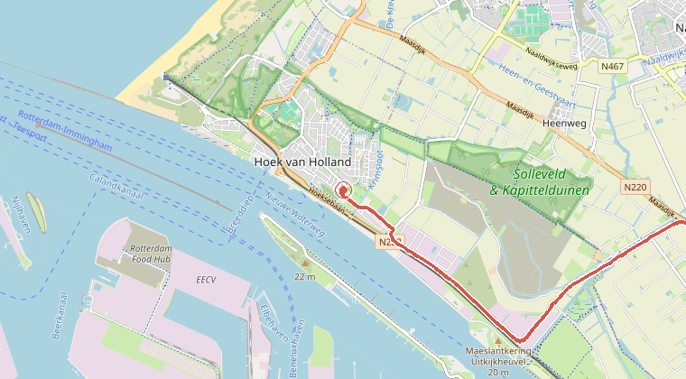 Kaart van de omgeving van de melding