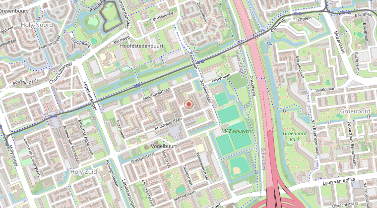 Kaart van de omgeving van de melding