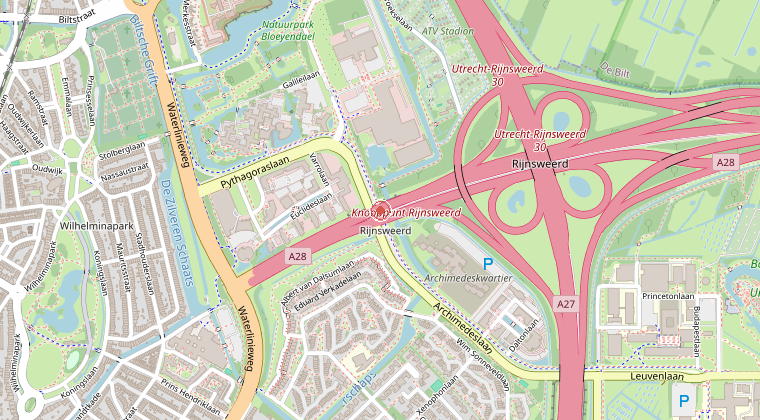 Kaart van de omgeving van de melding