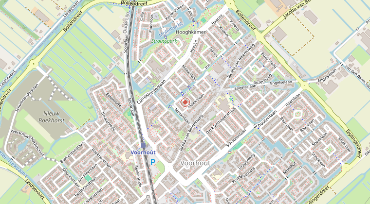 Kaart van de omgeving van de melding