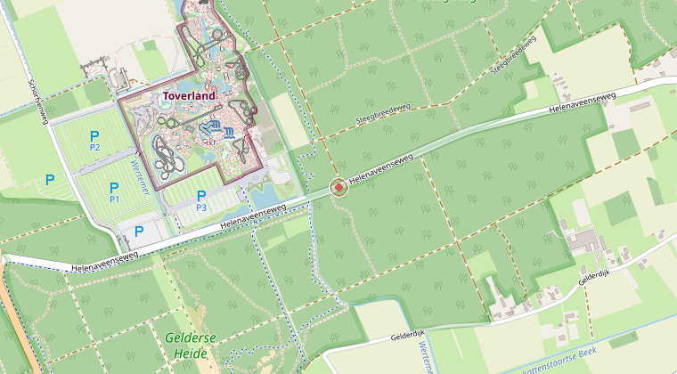 Kaart van de omgeving van de melding