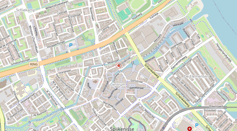 Kaart van de omgeving van de melding