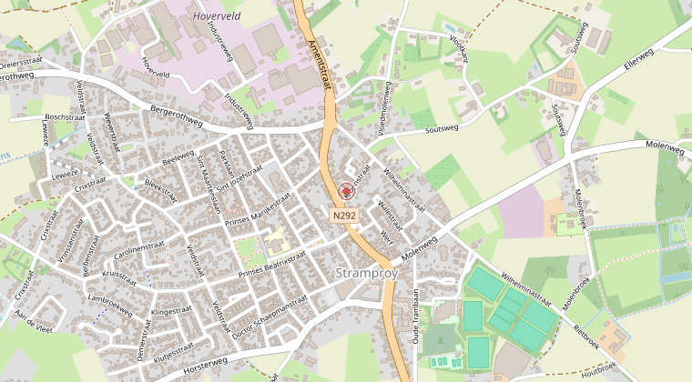 Kaart van de omgeving van de melding