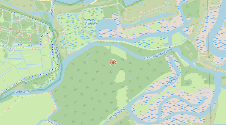 Kaart van de omgeving van de melding