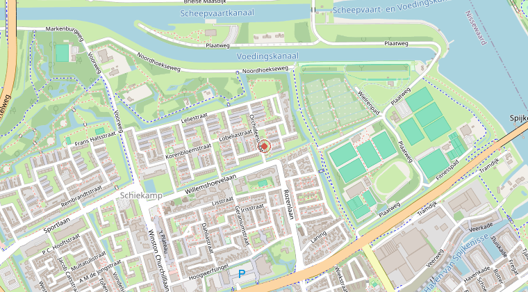 Kaart van de omgeving van de melding