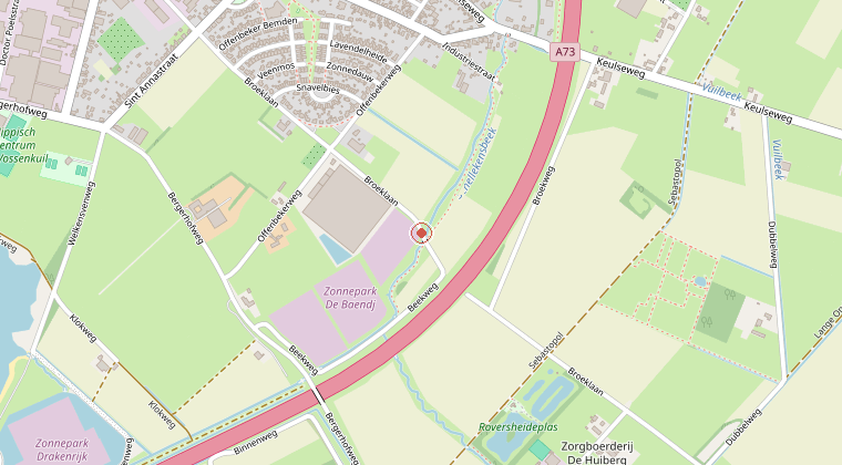 Kaart van de omgeving van de melding