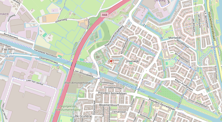 Kaart van de omgeving van de melding