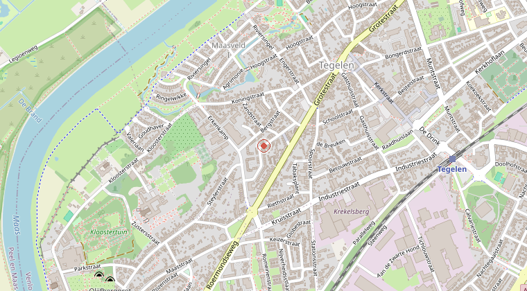 Kaart van de omgeving van de melding