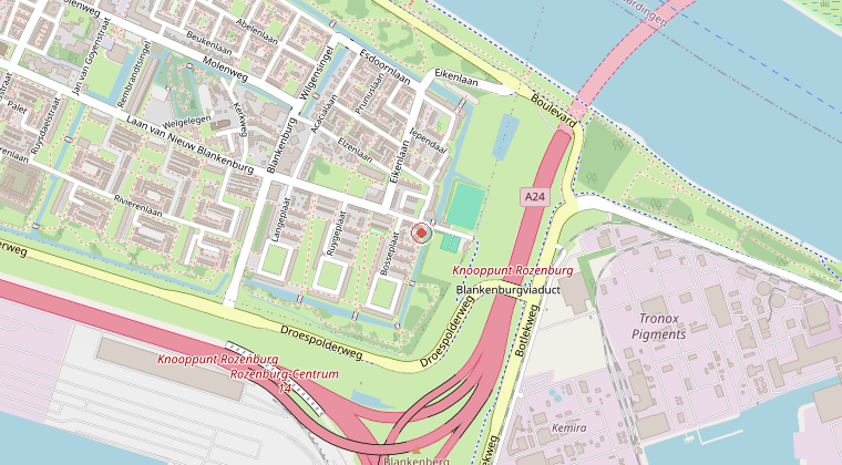Kaart van de omgeving van de melding