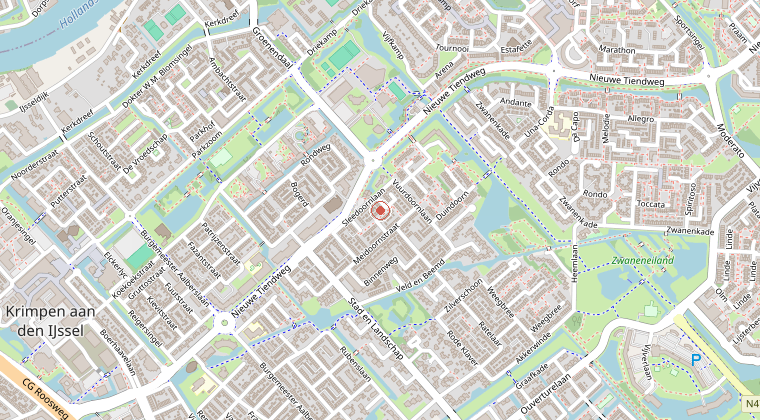 Kaart van de omgeving van de melding