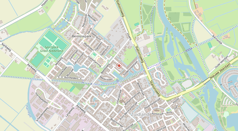 Kaart van de omgeving van de melding