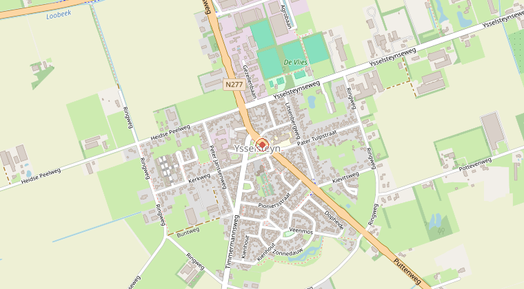 Kaart van de omgeving van de melding