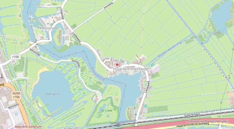 Kaart van de omgeving van de melding