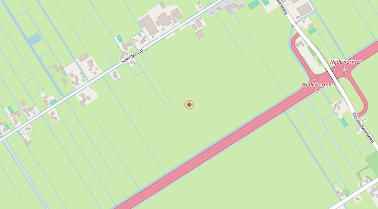Kaart van de omgeving van de melding