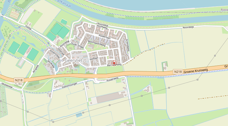 Kaart van de omgeving van de melding