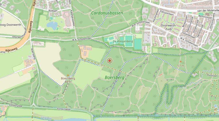 Kaart van de omgeving van de melding