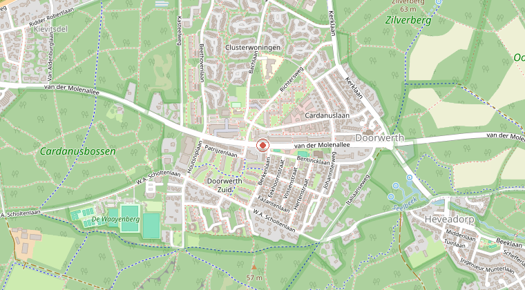 Kaart van de omgeving van de melding