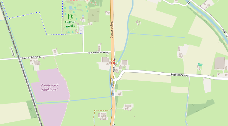 Kaart van de omgeving van de melding
