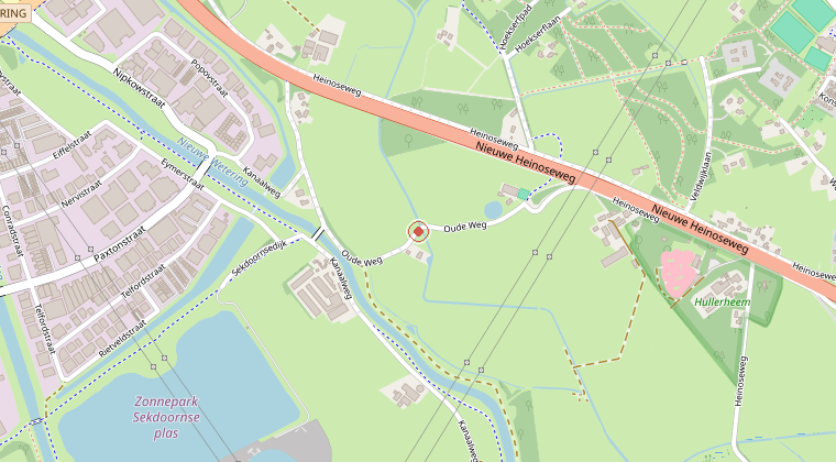 Kaart van de omgeving van de melding