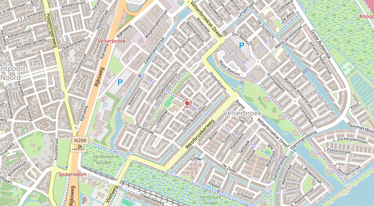 Kaart van de omgeving van de melding