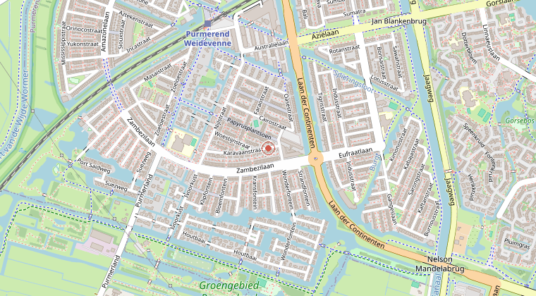 Kaart van de omgeving van de melding
